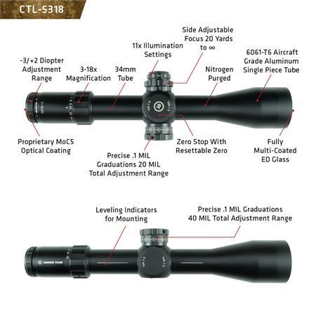 Crimson Trace 5-Series Rifle Scope 3-18x50mm