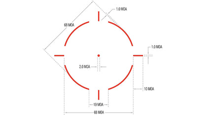 Trijicon MRO HD Patrol Adjustable LED 68 MOA Reticle w/ 2.0 MOA Red Dot; 1/3 Co-Witness Quick Release Mount with Q-LOC Technology 2200108