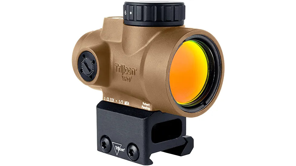 Trijicon MRO SD 1x25 Red Dot Sight w/ Adjustable LED 2.0 MOA Red Dot, Coyote Brown Anodized; Full Co-witness Mount (AC32068) MRO-C-2200327